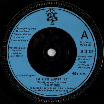 Tom Browne : Funkin' For Jamaica (N.Y.) (7", Single, Sma)