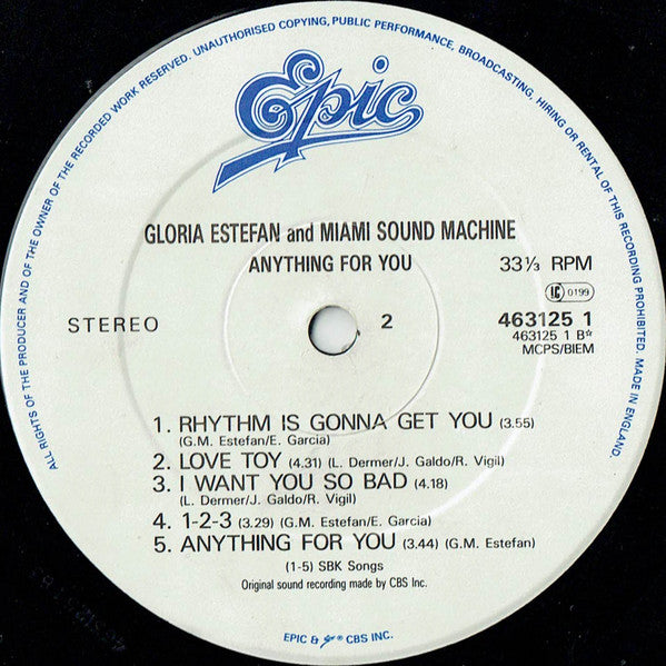 Gloria Estefan And Miami Sound Machine* : Anything For You (LP, Album)