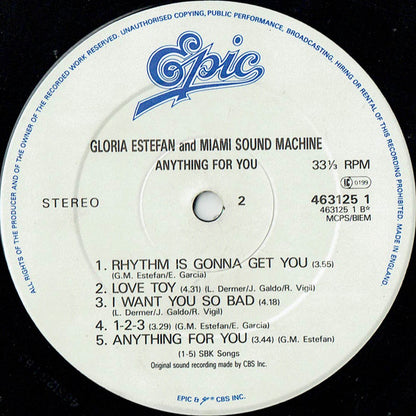 Gloria Estefan And Miami Sound Machine* : Anything For You (LP, Album)