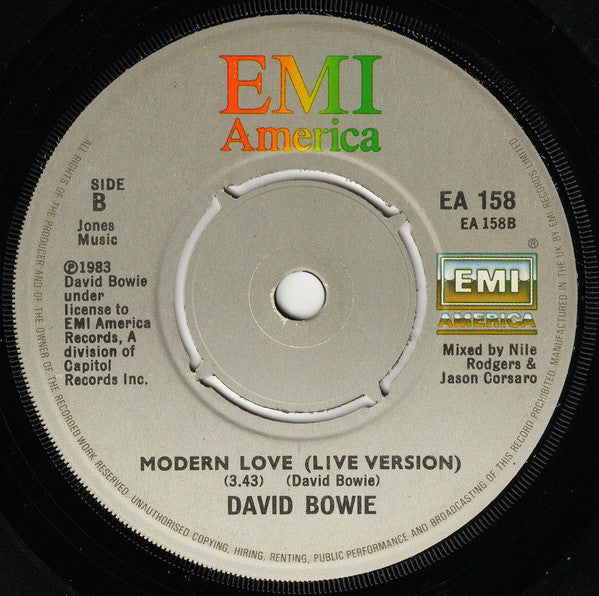 David Bowie : Modern Love (7", Single, Pus)