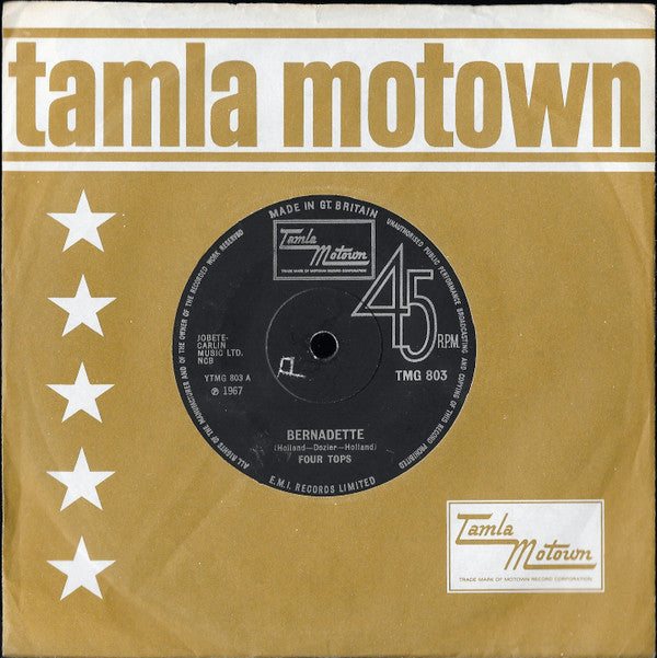 Four Tops : Bernadette   (7", Single)