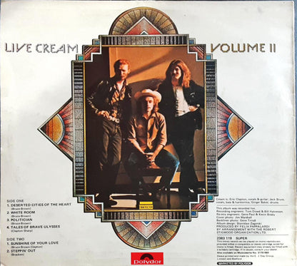 Cream (2) : Live Cream Volume II (LP, Album)