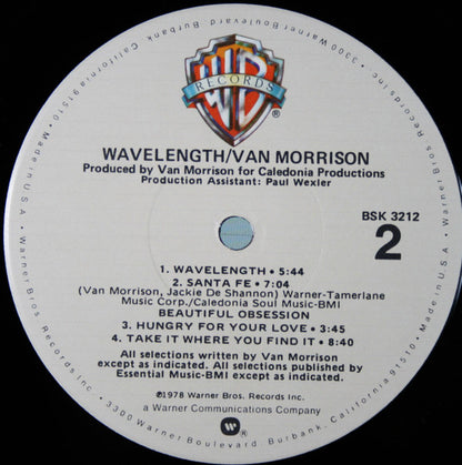 Van Morrison : Wavelength (LP, Album, Jac)