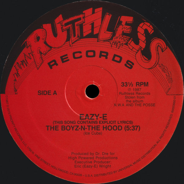 Eazy-E : The Boyz-N-The Hood (12", RE)