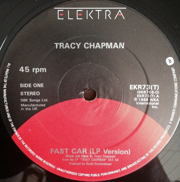 Tracy Chapman : Fast Car (12", Single)