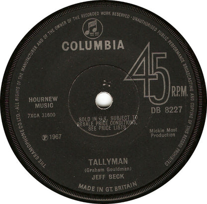 Jeff Beck : Tallyman (7", Single, Sol)