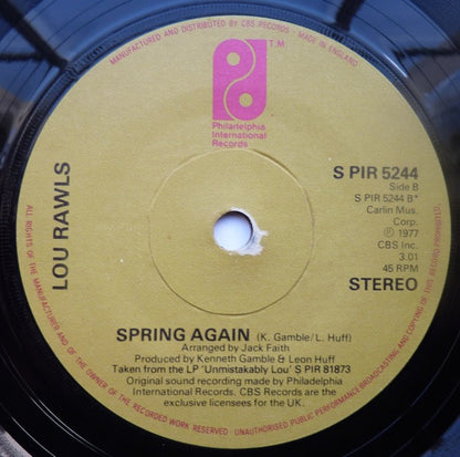 Lou Rawls : See You When I Git There / Spring Again (7", Single)