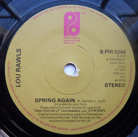 Lou Rawls : See You When I Git There / Spring Again (7", Single)