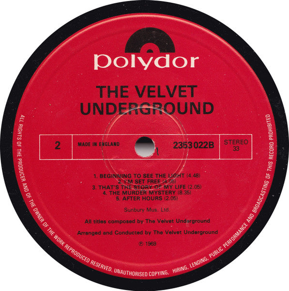 The Velvet Underground : The Velvet Underground (LP, Album, RE, Red)