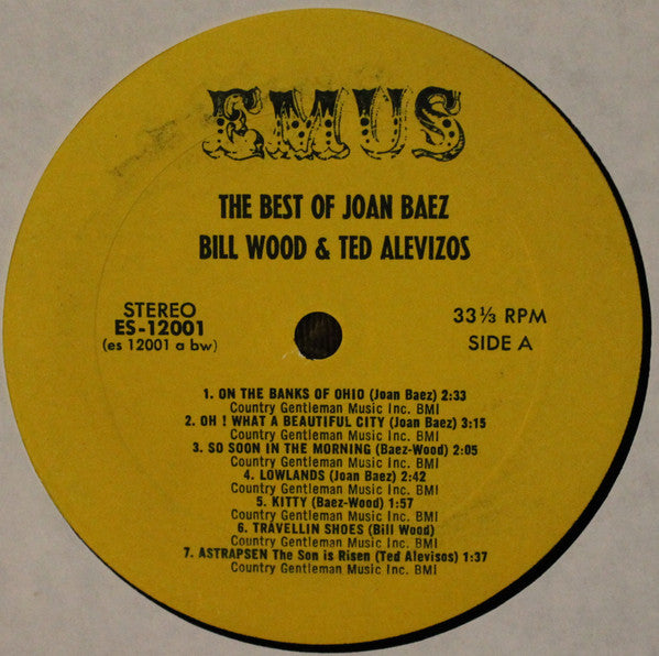 Joan Baez Featuring Bill Wood (5) & Ted Alevizos : The Best Of Joan Baez (LP, Album, RE)