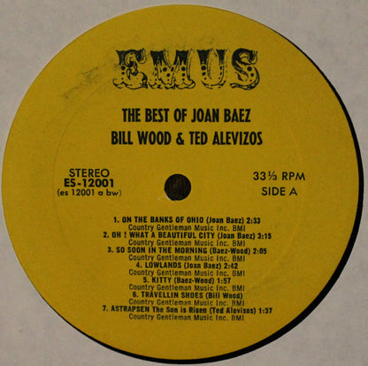 Joan Baez Featuring Bill Wood (5) & Ted Alevizos : The Best Of Joan Baez (LP, Album, RE)