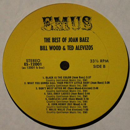 Joan Baez Featuring Bill Wood (5) & Ted Alevizos : The Best Of Joan Baez (LP, Album, RE)