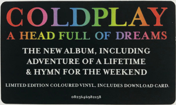 Coldplay : A Head Full Of Dreams (LP, Pin + LP, Blu + Album, Ltd)