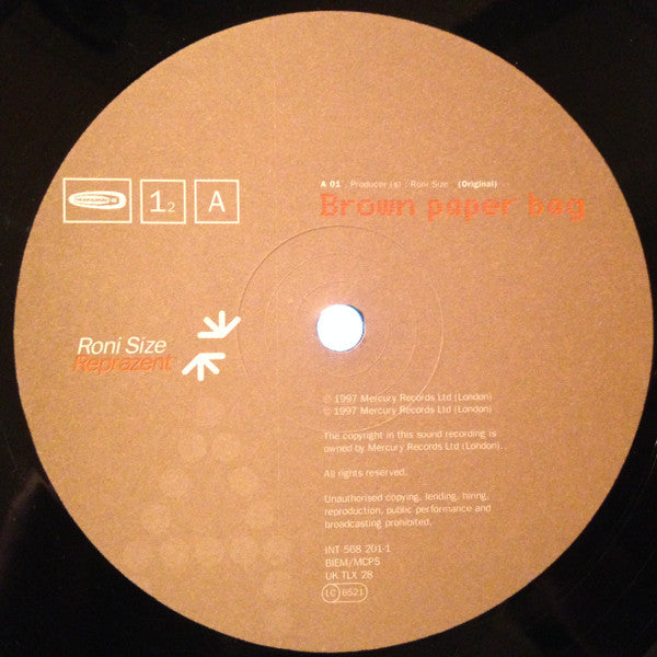 Roni Size / Reprazent : Brown Paper Bag (12", Single)