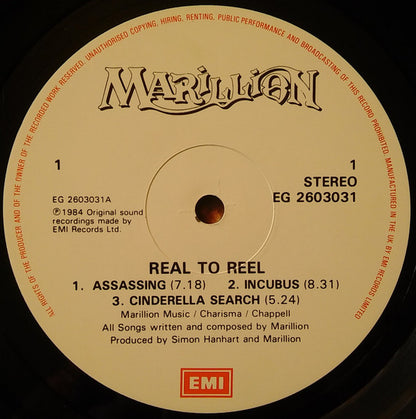 Marillion : Real To Reel (LP, Album)