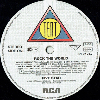 5 Star* : Rock The World (LP, Album)