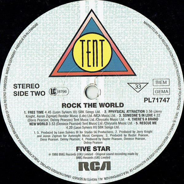 5 Star* : Rock The World (LP, Album)