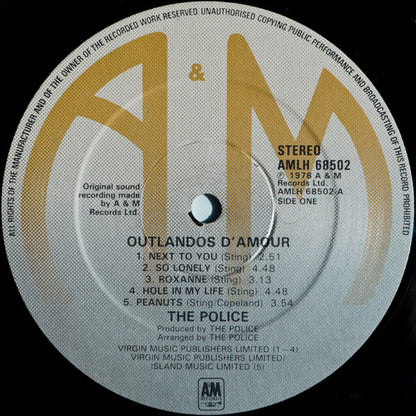 The Police : Outlandos D'Amour (LP, Album)