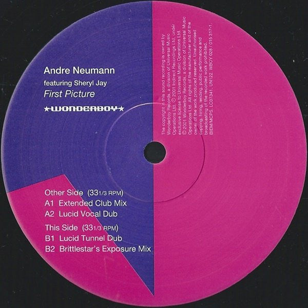 Andre Neumann Featuring Sheryl Jay : First Picture (12")