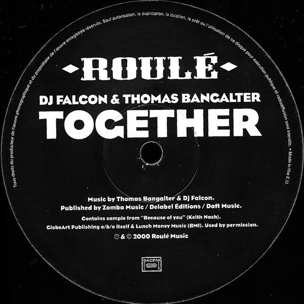 Together (2) / DJ Falcon & Thomas Bangalter : Together (12", S/Sided)