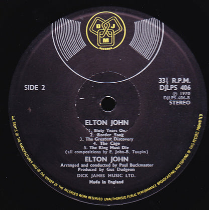 Elton John : Elton John (LP, Album, Gat)