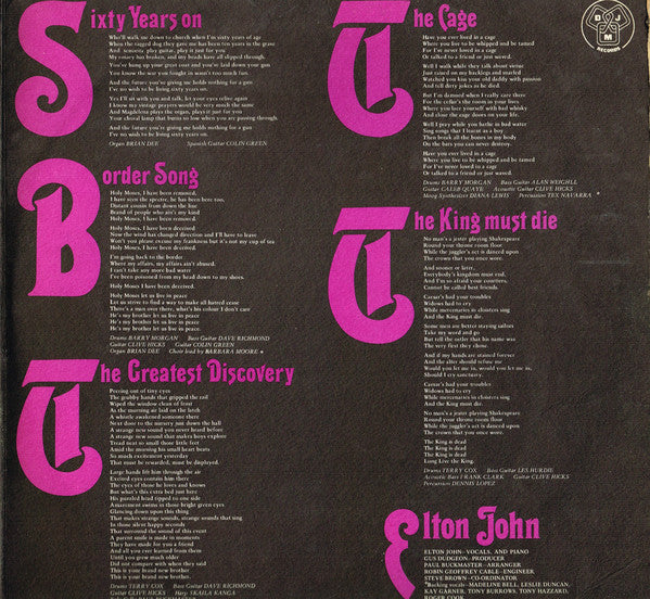 Elton John : Elton John (LP, Album, Gat)