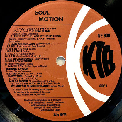 Various : Soul Motion (LP, Album, Comp, Ltd)