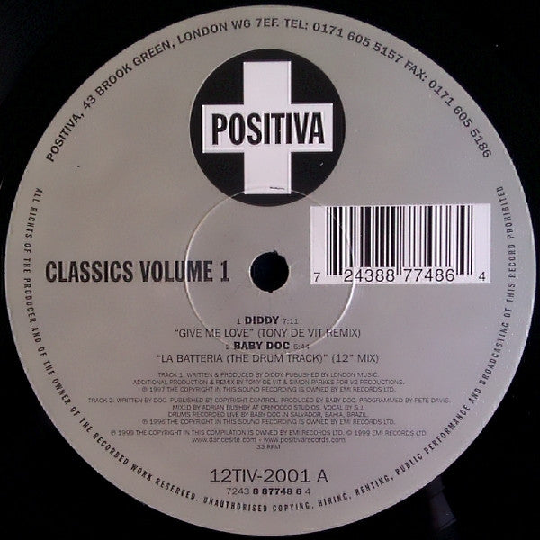 Various : Positiva Classics Volume 1 (12", Comp)