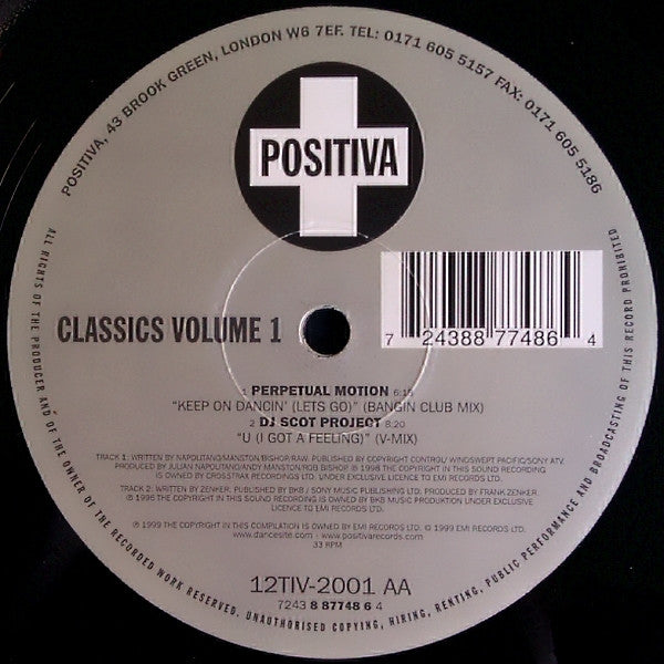 Various : Positiva Classics Volume 1 (12", Comp)