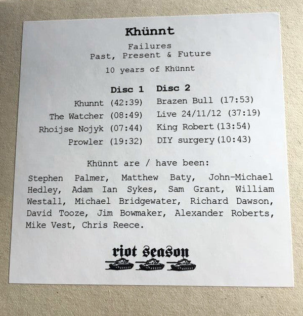 Khünnt : Failures (LP, Ltd)