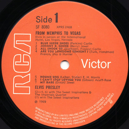 Elvis Presley : From Memphis To Vegas / From Vegas To Memphis (2xLP, Album, RE, Ora)