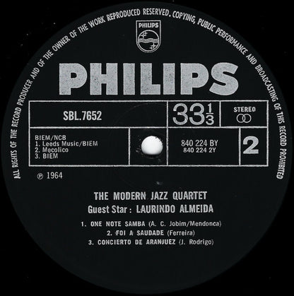 The Modern Jazz Quartet Guest Star: Laurindo Almeida : The Modern Jazz Quartet Guest Star: Laurindo Almeida (LP, Album)