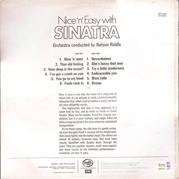 Frank Sinatra : Nice 'N' Easy (LP, Album, RE)