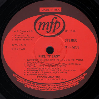 Frank Sinatra : Nice 'N' Easy (LP, Album, RE)