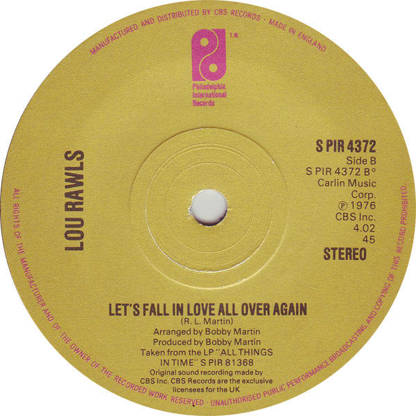 Lou Rawls : You'll Never Find Another Love Like Mine (7", Single)
