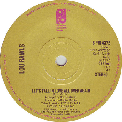 Lou Rawls : You'll Never Find Another Love Like Mine (7", Single)