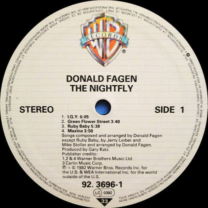 Donald Fagen : The Nightfly (LP, Album)
