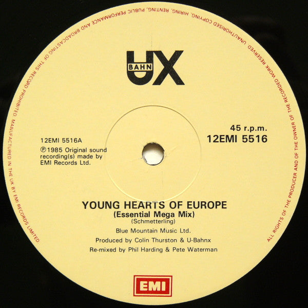 U-BahnX : Young Hearts Of Europe (12")