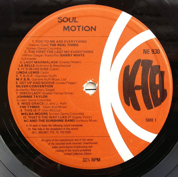 Various : Soul Motion (LP, Album, Comp)