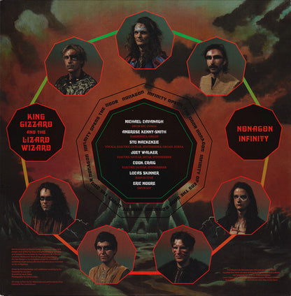 King Gizzard And The Lizard Wizard : Nonagon Infinity  (LP, Album, Gre)