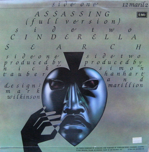 Marillion : Assassing (12", Single, Bla)