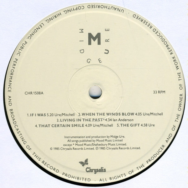 Midge Ure : The Gift (LP, Album, Tex)