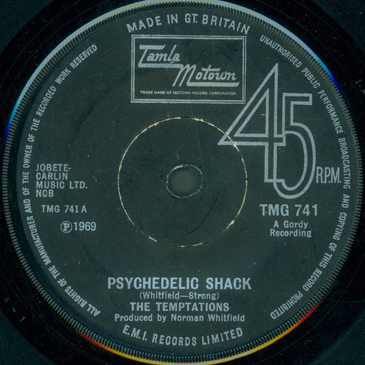 The Temptations : Psychedelic Shack (7", Single, Sol)