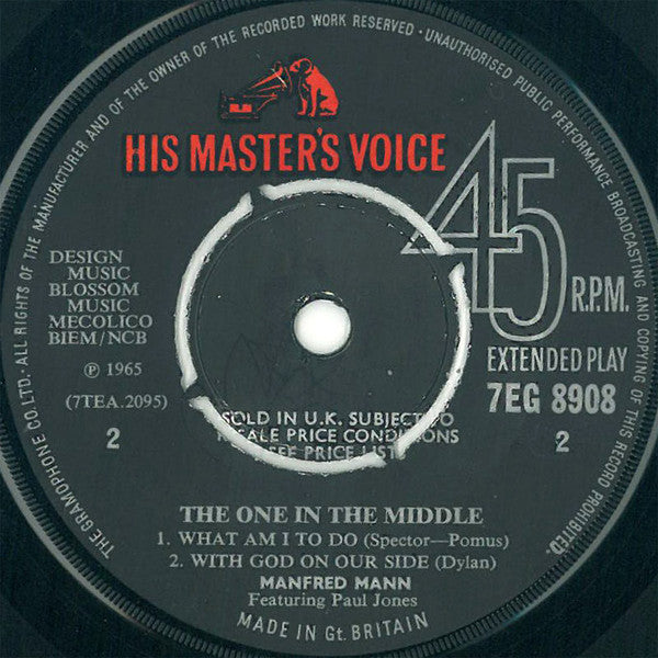 Manfred Mann : The One In The Middle (7", EP, Mono)