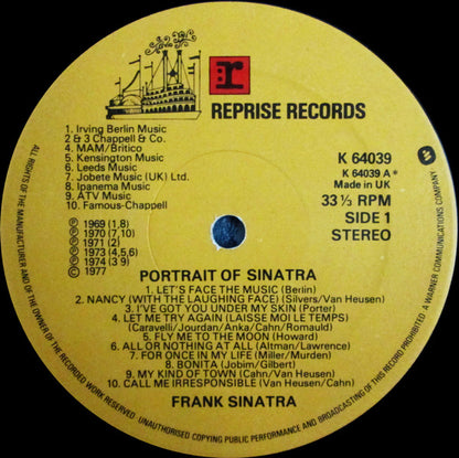 Frank Sinatra : Portrait Of Sinatra (Forty Songs From The Life Of A Man) (2xLP, Comp, Gat)