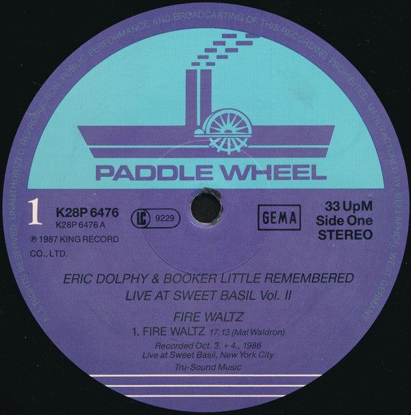 Mal Waldron, Richard Davis (2), Eddie Blackwell*, Donald Harrison, Terence Blanchard : Eric Dolphy & Booker Little Remembered Live At Sweet Basil Vol. II (LP, Album)