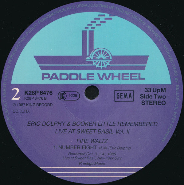 Mal Waldron, Richard Davis (2), Eddie Blackwell*, Donald Harrison, Terence Blanchard : Eric Dolphy & Booker Little Remembered Live At Sweet Basil Vol. II (LP, Album)