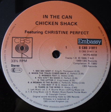 Chicken Shack Featuring Christine Perfect : In The Can (LP, Comp)