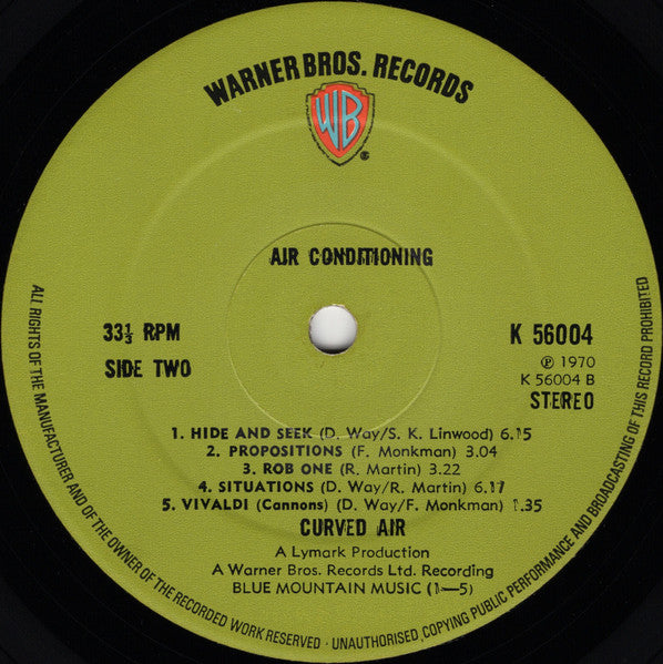 Curved Air : Airconditioning (LP, Album, RE)