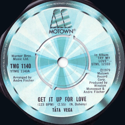 Táta Vega* : Get It Up For Love / I Just Keep Thinking About You Baby (7", Single)